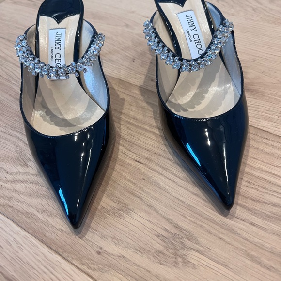 Jimmy Choo Bing 65 Black Patent Women's Heels - Picture 2 of 6